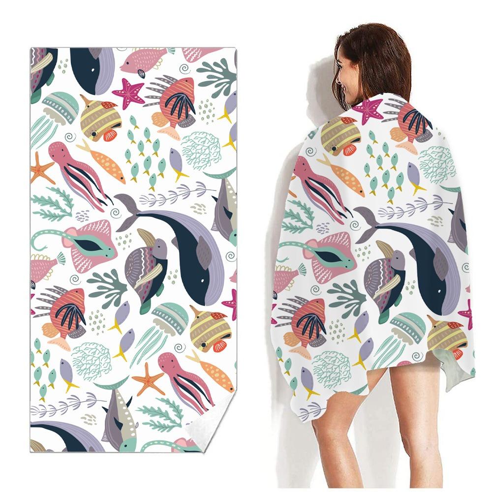 Tropisches Aloha Sommer Strandtuch Polyester Schnelltrocknend Sandfrei Schwimmbad Badehandtuch Für Damen Mädchen Pool Surfen Reise Urlaub