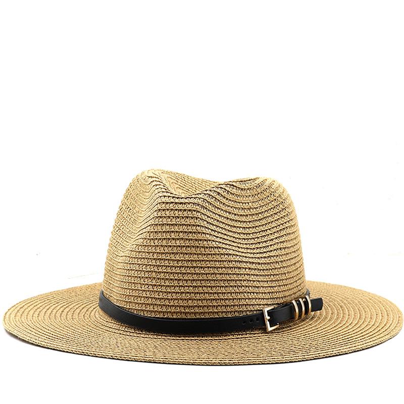 Straw hat outdoor travel seaside sun protection visor jazz hat women's beach hat