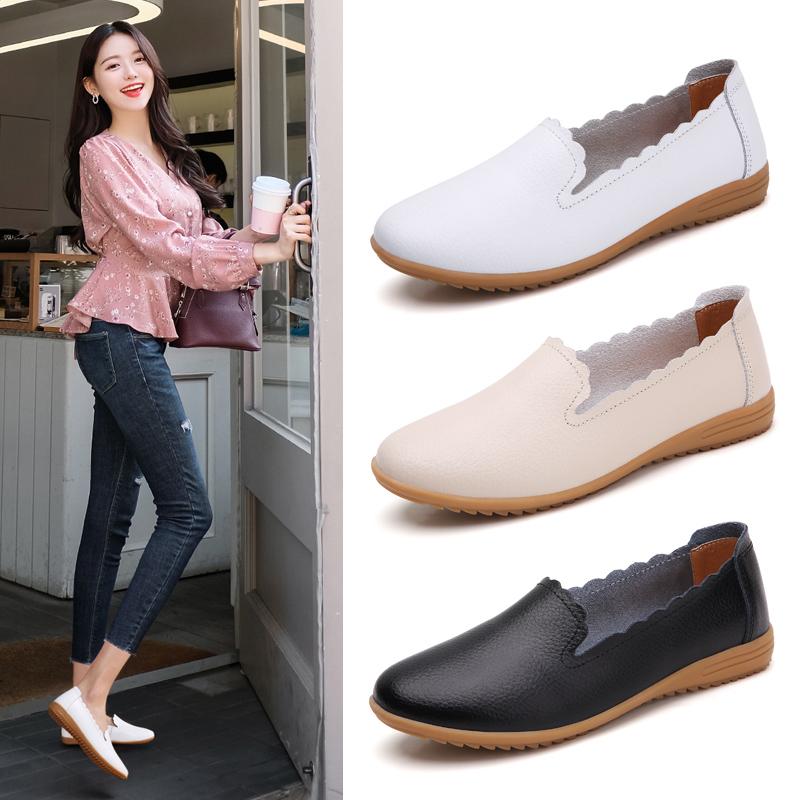 Women Slip On Moccasins Lady Simple Soft Driving Shoes Comfort Flats Nurse Loafers Minimalist Shoes for Mother
