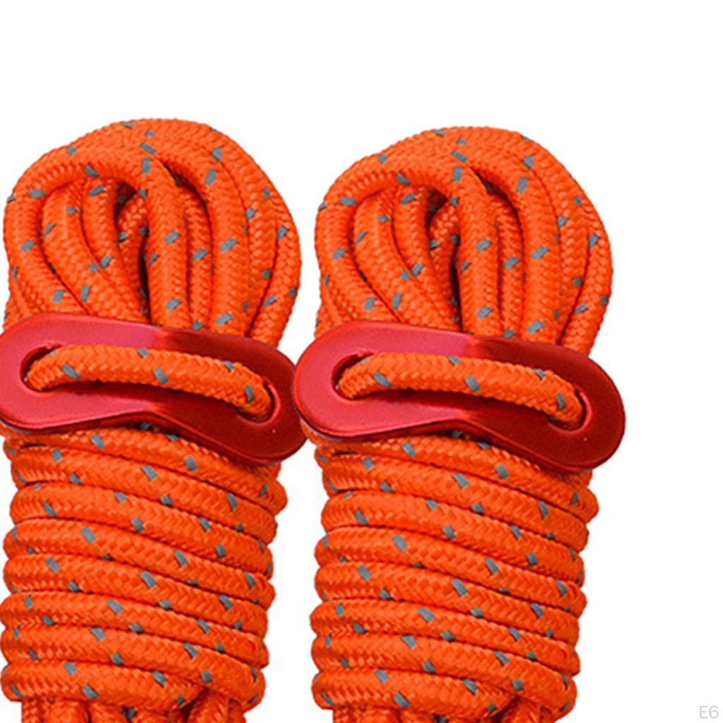 4 Pack Guy Ropes, Reflective for Awning Camping Hiking BBQ 4mx4mm