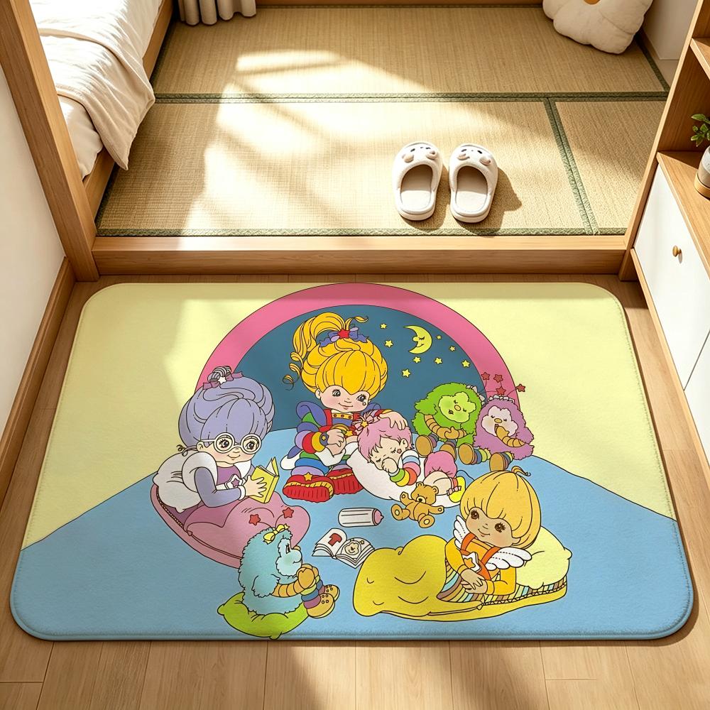 IP-Rainbow BriteS Floor Mat Bedroom Carpet, Bathroom Foot Mat, Doormat, Non-Slip Absorbent Multi-Use