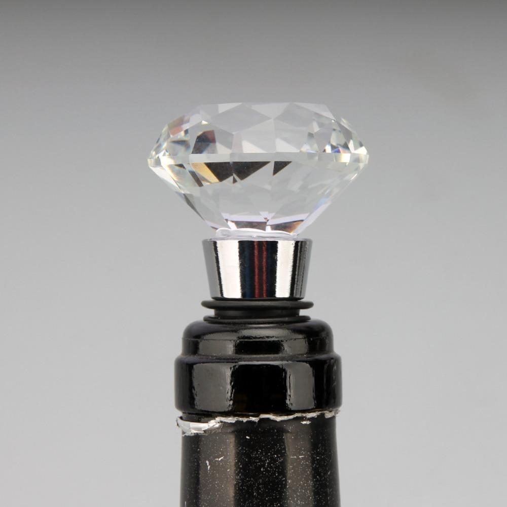 2PCS Reusable Crystal Wine Bottle Stopper Decorative Wine Bottle Cork Wine Bottle Sealer Party
