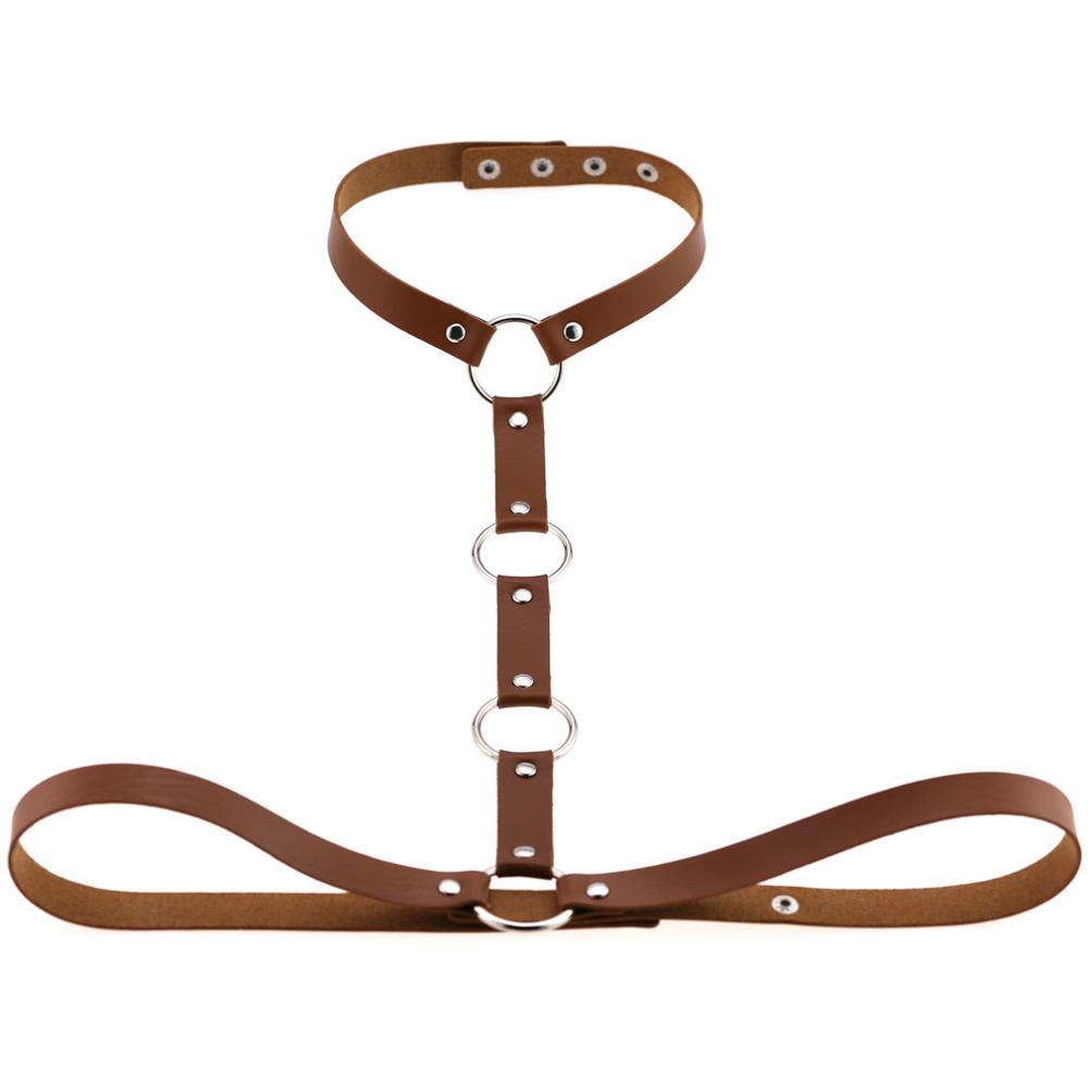 Vegan Leather Body Harness Sword Belt Cage Gothic Accessories  Women  Men Punk Goth Fashion Jewelry Cosplay Festival Outfit