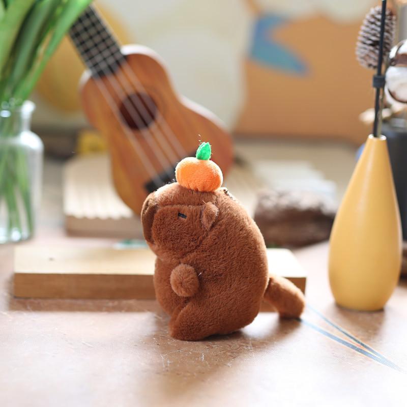 Plush Capybara Stuffed Toy With Wiggling Tail For Kids Gift And Decor Bag