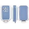 Suzuki Smart Key for New Suzuki Wagon R New New Jimny and Premium TPU Remote Key Cover with Scratch Shock and a Soft Touch Blue Silver Case, 2-Button,