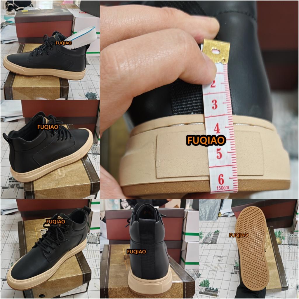 Men Ankel Boots Elevator Lift Height Increase Insoles 6cm Man Platform Soles Plus Size 37-44