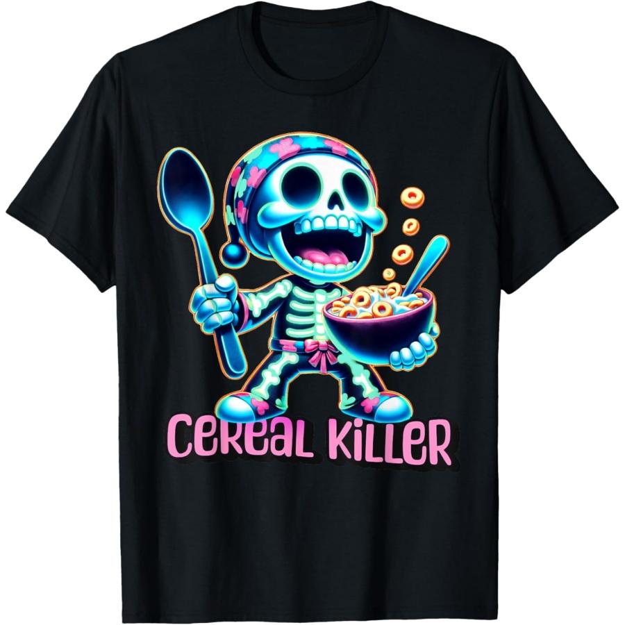 Halloween Costume Cereal Killer Funny Breakfast Cereal Lover T-Shirt S