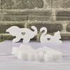 Reusable Cats Shape Silicone Mould for Handmade Cement Plasters Decorations and Artistics Projects