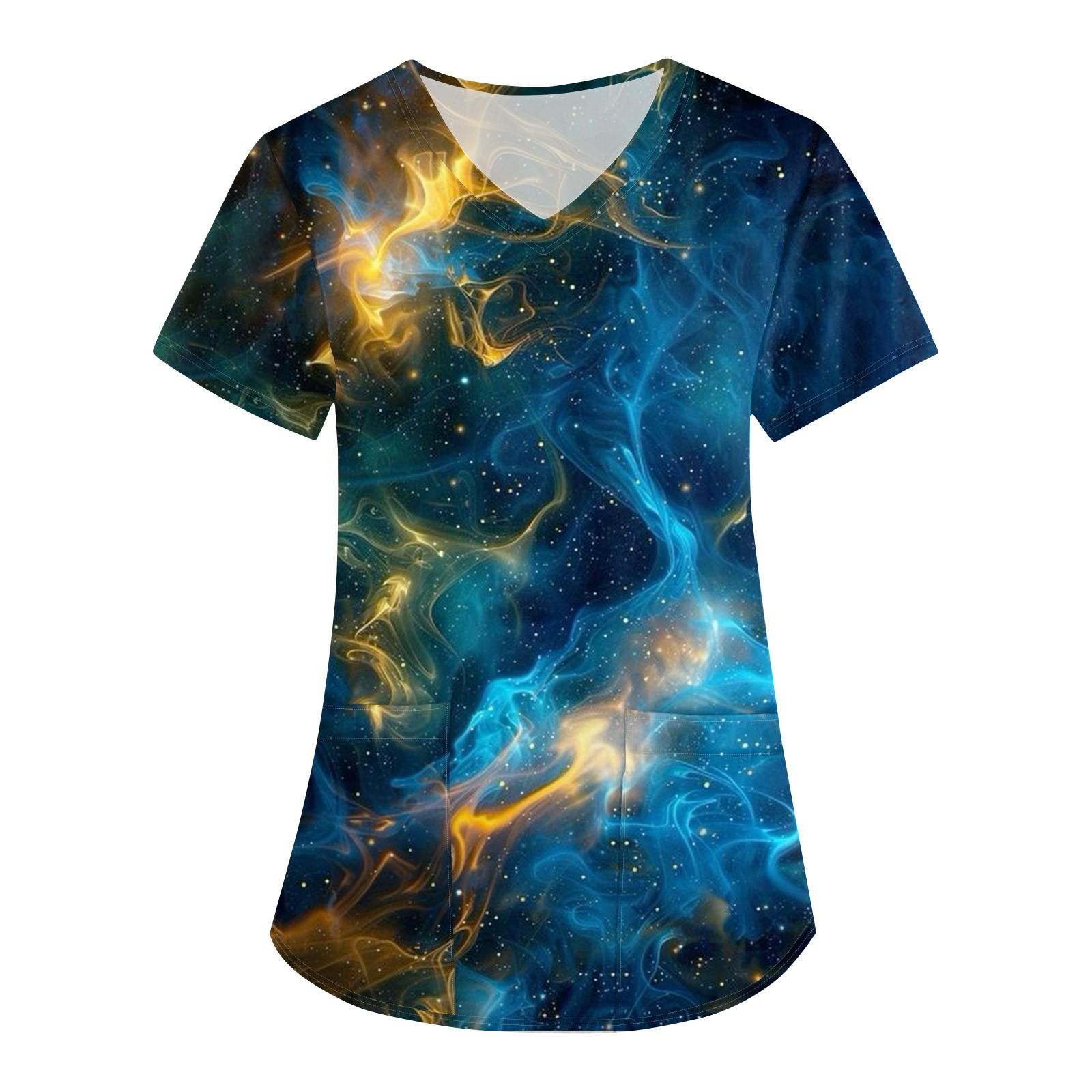 

Женская печатная униформа рабочая униформа с V-образным вырезом и карманами защитная униформа защитная униформа XL