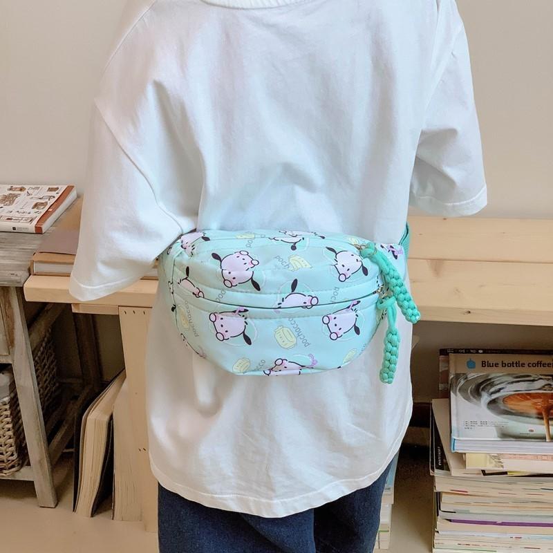 Sac Poitrine Enfant My Melody Extérieur Imperméable en Nylon pour l'École, les Voyages et l'Usage Quotidien