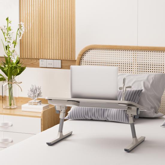 Laptop Bed Tray Table Height Angle Adjustable Laptop Bed Stand Portable Lap Desk with Foldable Legs