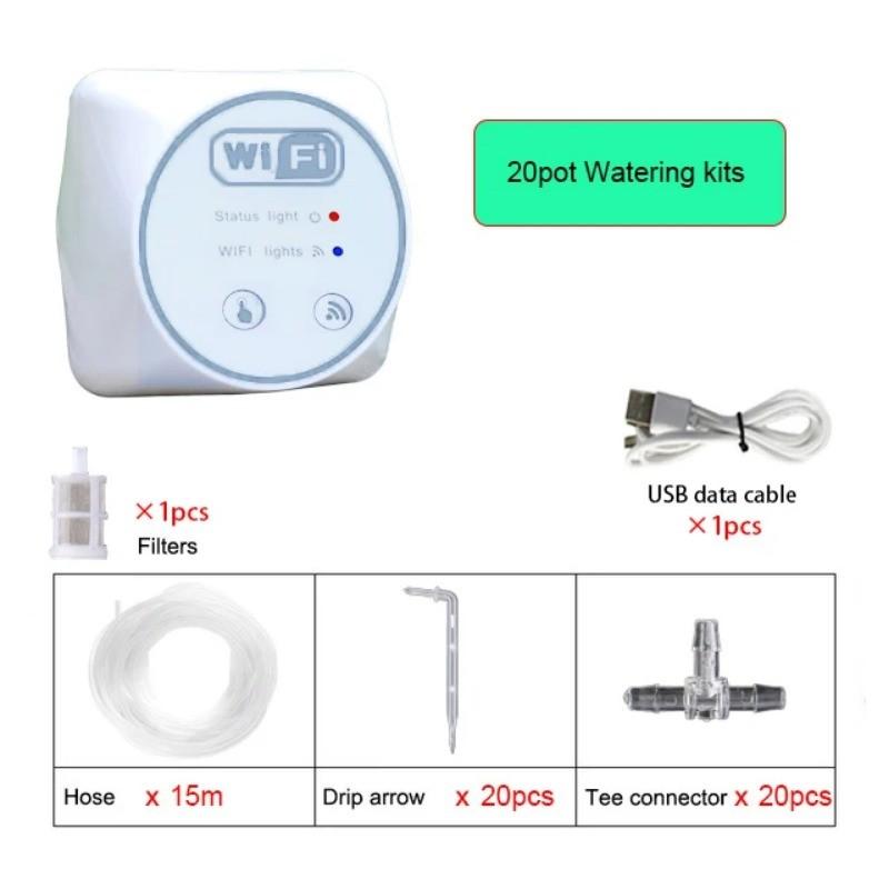WiFi Smart Garden Irrigation Controller Plant Automatic Drip Irrigation System Remote Phone Control Watering Timer Device Set