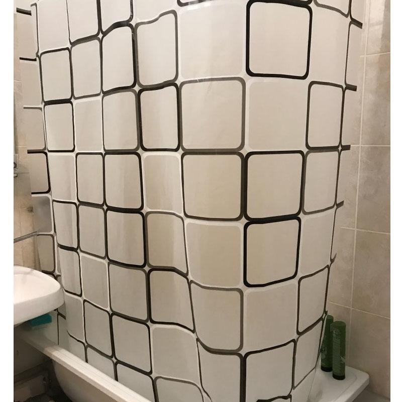 180 X 200cm  Fashion  Bathroom Waterproof Shower Curtains with 12pcs Curtain Hooks Rings