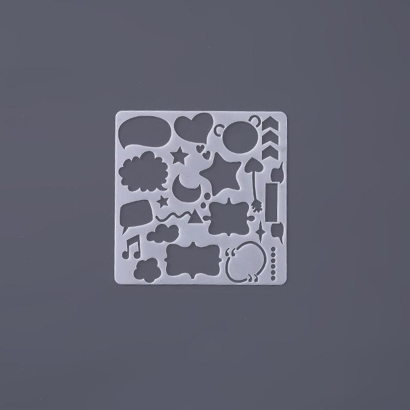 5 pièces règle de dentelle modèle de dessin règle modèle de peinture bricolage alphabet anglais/Noël/ballon/amour graffiti modèle creux