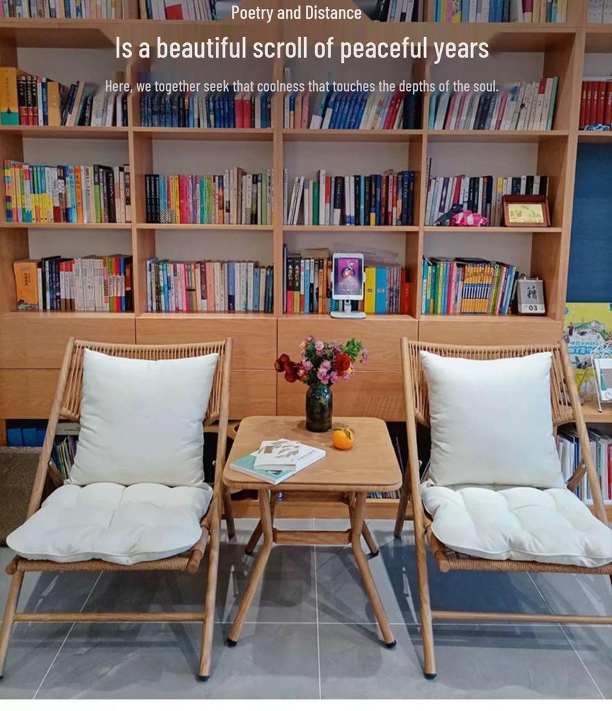 A1R Meiqi Outdoor Patio Rattan Balcony Furniture: Folding Table, Lounge, Sofa Chairs for Garden, Porch, or Courtyard.