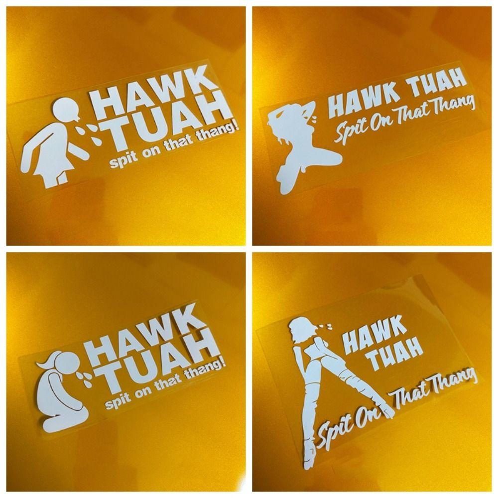 Funny Hawk Tuah Spit On That Thang Stickers Waterproof Car Prank Sticker  Car Accessories