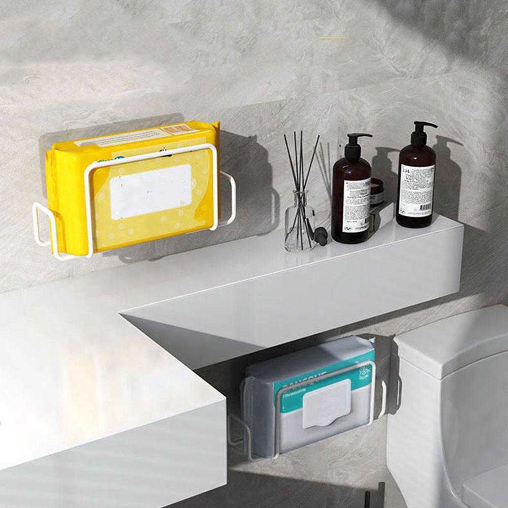 Iron Toilet Tissue Storage Shelf Non Perforated Toilet Paper Holder  for Kitchen