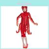 Fantasia de Lula de Halloween Para Adultos Com Tecido de Poliéster e Elastano Adequada Para Festa e Cosplay