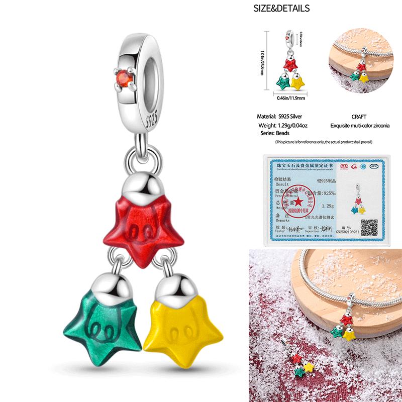 Copper Snowman Beads Wreath Christmas Bell Charm Fit 3Mm Women Bracelet Diy Accessories Christmas Gift Fine Jewelry