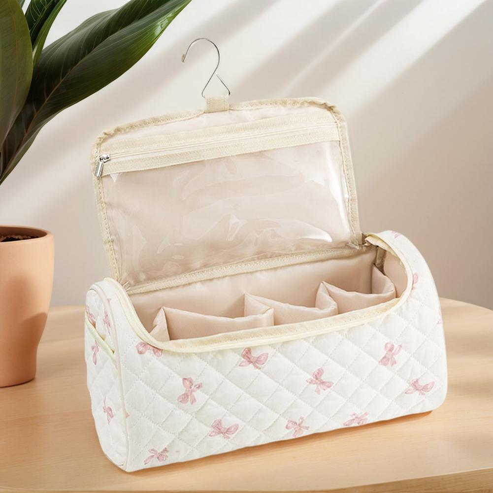 

Floral Printed Cosmetic Bag Large Capacity Travel Makeup Case Hair Dryer Storage Bag for Women Girls Daily Use