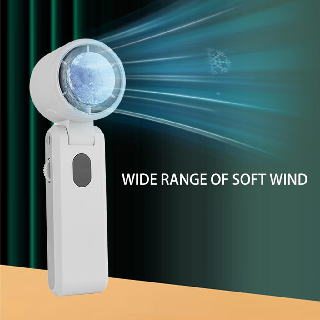 Portable Fan Mini Handheld Fan USB Rechargeable Turbo Fan Foldable Hand held Fan Small Ice Cooling Fan with 3600mAh Power Bank