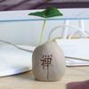 Rough Ceramic Zen Hydroponic Vase Handmade Desktop Small Vase Stone Shape Vase  Office