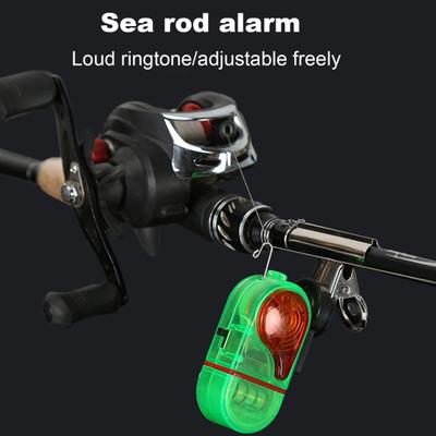 Fishing Bite Alarm Lamp with Clip 80dB Night Fishing Rod Alert Light Universal Electronic Bite Indicator Strike Sensor LED Lamp Fishing Accessories