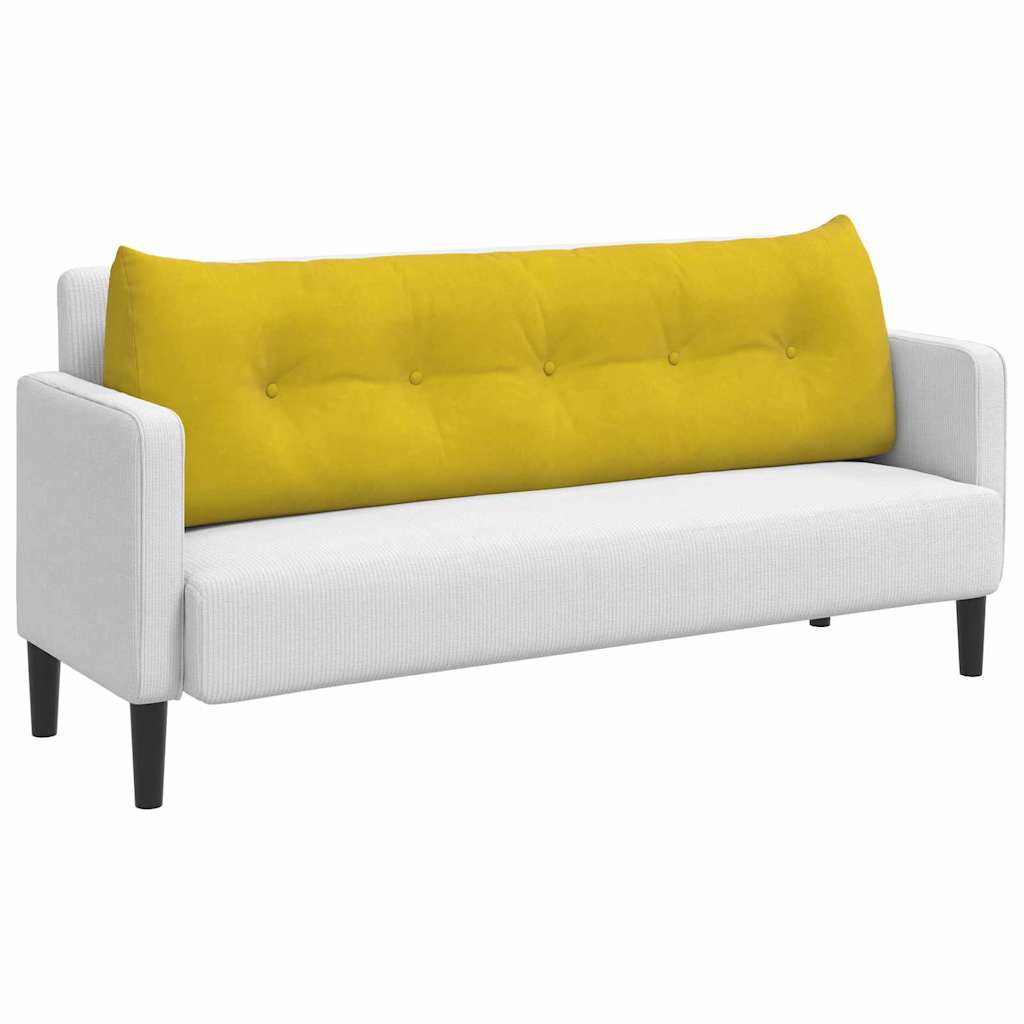 Back Cushion Yellow 160 x 24 x 50 cm Velvet