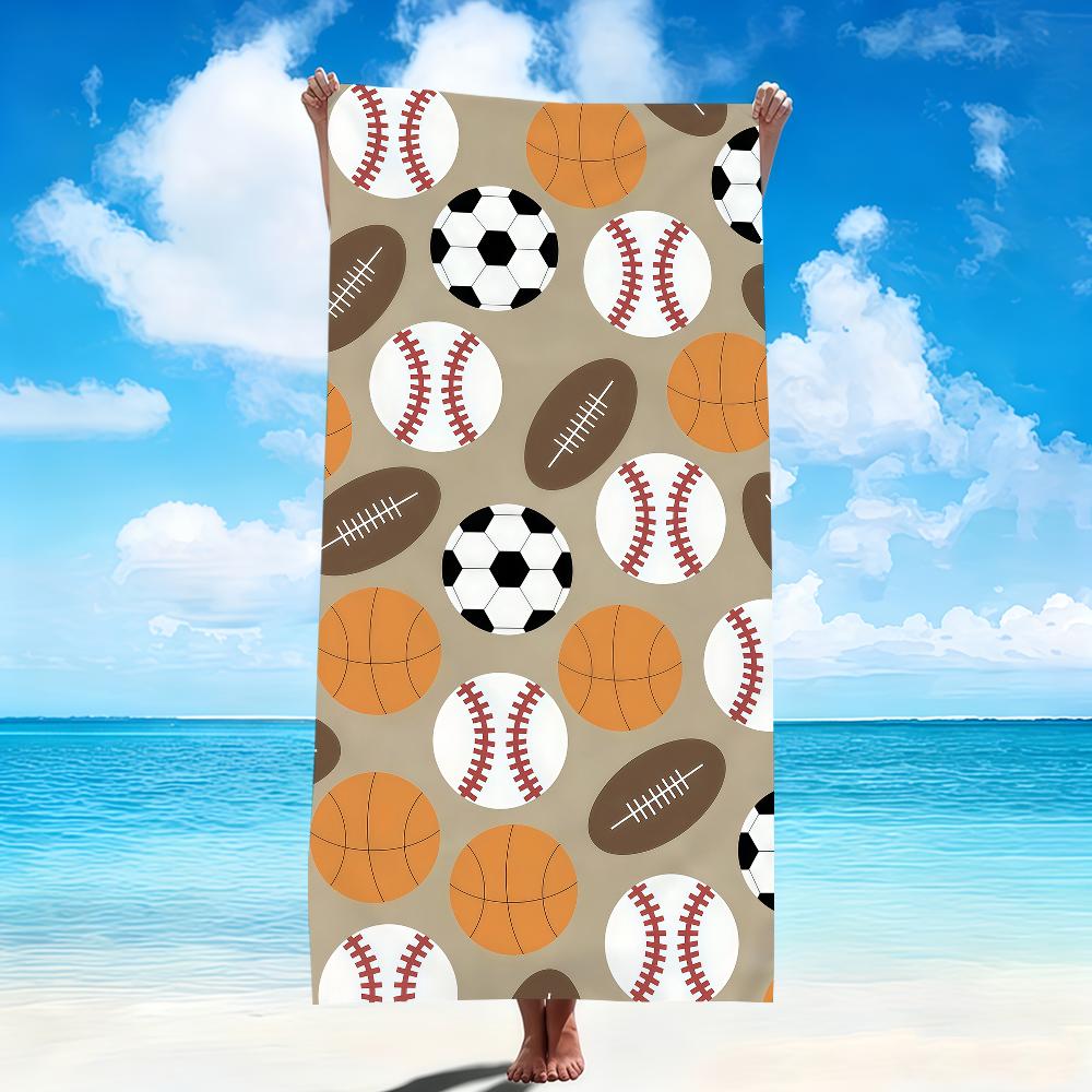 Basketball baseball soccer pattern kid Towel Beach Towels Soft Quick Dry Pool Towel for Travel Gym bathing Spa Camp sport Gift
