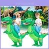 Festlig Grøn Dinosaur Oppustelig Kostume Til Halloween Perfekt Til Børn Og Voksne