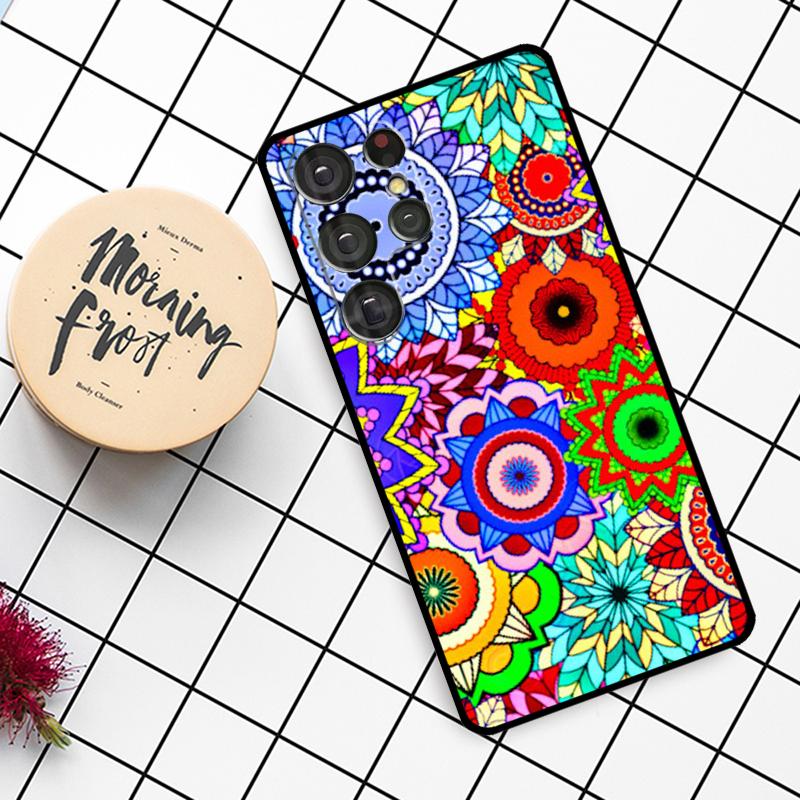 Moroccan Mosai Tile Pattern Case For Samsung Galaxy S23 S21 Ultra S22 S20 FE S8 S9 S10 Note 10 Plus Note 20 Ultra Cover