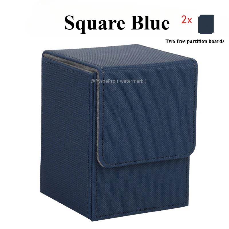 Trading Card Storage Box for 100+Single Sleeved Cards with 2 Dividers Commander Deck Box Compatible with Mtg Card Case