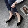 Women's Shoes Rhinestone Low Heel Elegant Diamond Black with Crystals Office Pointed Toe Formal Ladies Pumps Summer 2025 Stylish