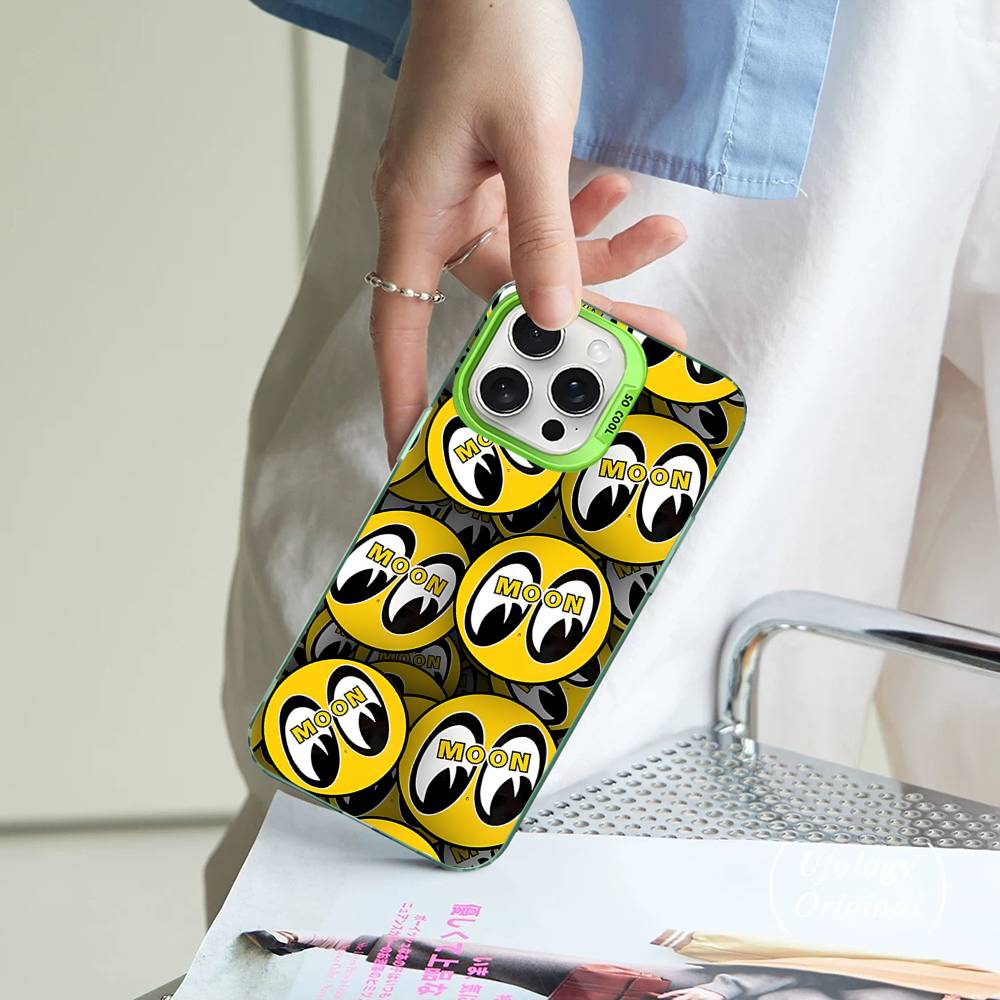 M-Moon-eyes Luxury Colorful Phone Case For IPhone 17 16 15 14 13 12 11 Pro Max Plus Matte Cover