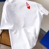Men Summer T-Shirt with Bold "A" Letter Print Short Sleeve Round Neck Perfect for Sports Leisure Men Clothing