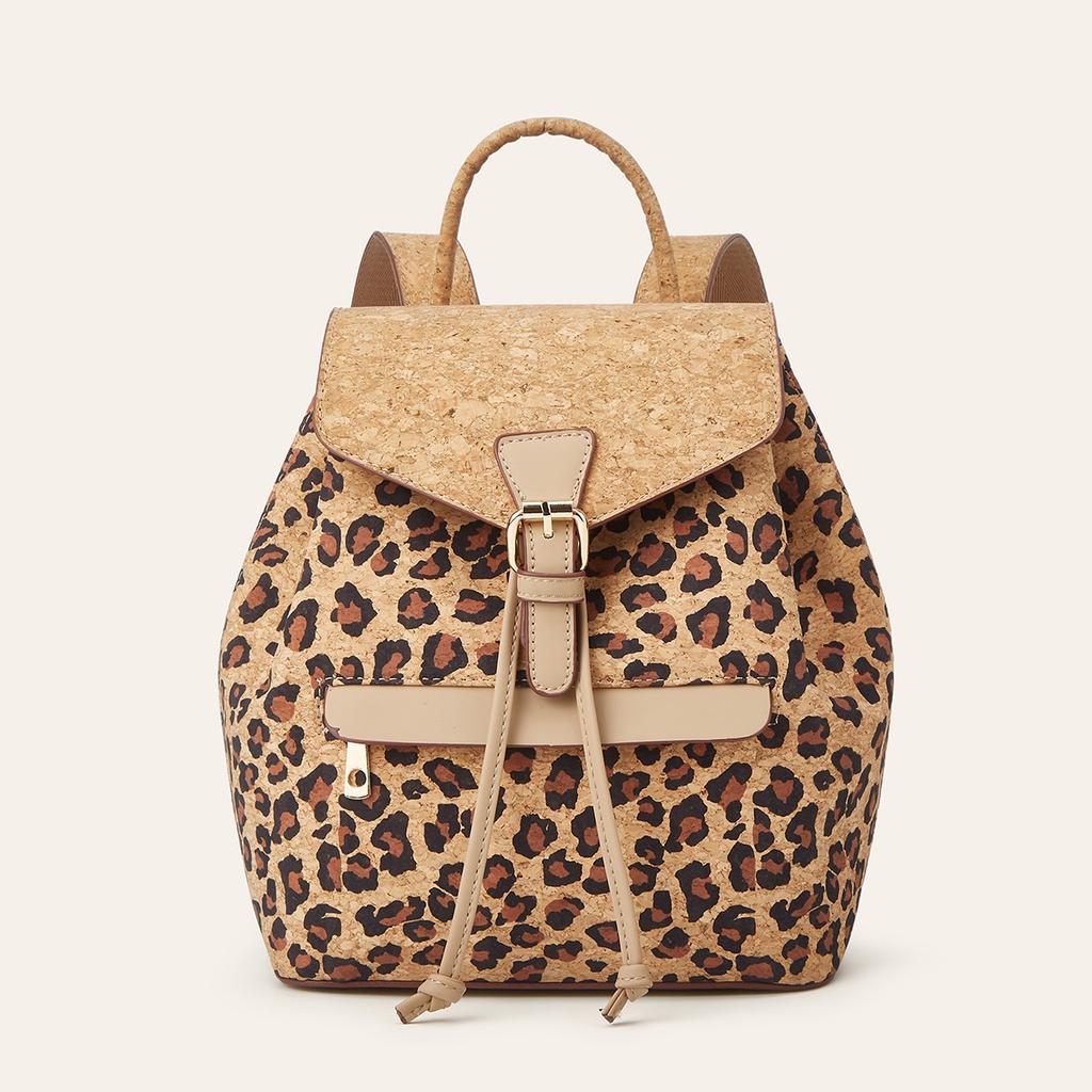 Boho Cork Backpack for Women Bohemian Style Daypacks Vintage Printed Purse Teenager School Bag Women's Lightweight Multipurpose Travel Work Handbag