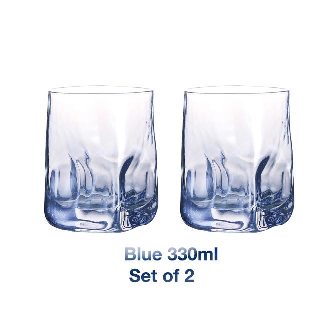 2 st Regnbågs Hamrad Whiskeyglas, Tungviktigt Vattenglas, Vattenmugg, Juiceglas Vinglas Dricksglas Set om 2