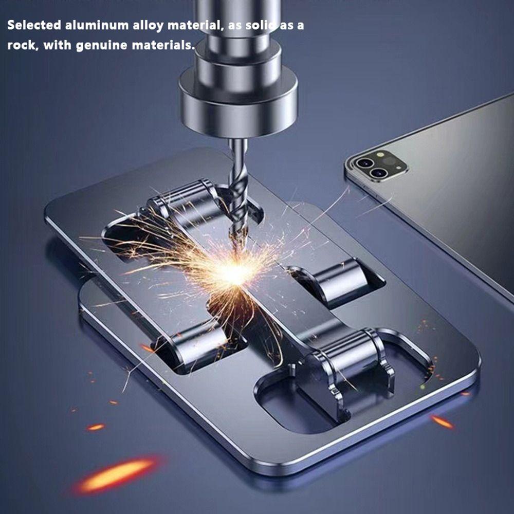 Foldable Mobile Phone Stand Aluminum Alloy Cell Phone Bracket Tablet Holder Desktop Use