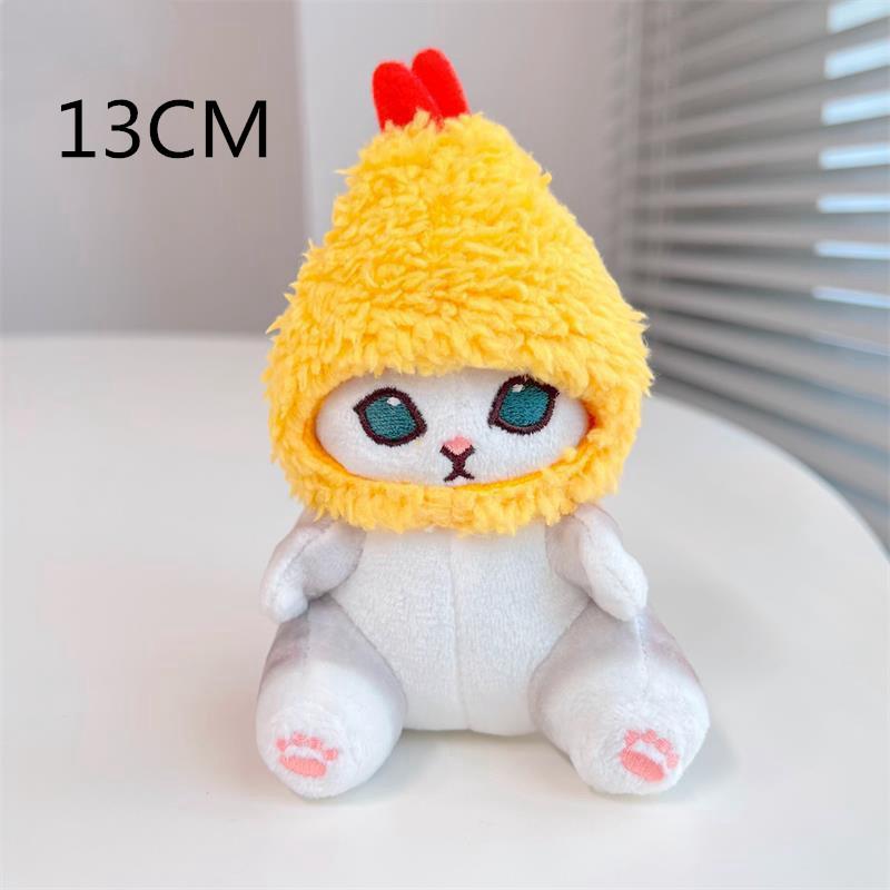Cartoon Cute Shark Fried Shrimp Cat Plush Doll Pendant Charm Package Pendant Gifts
