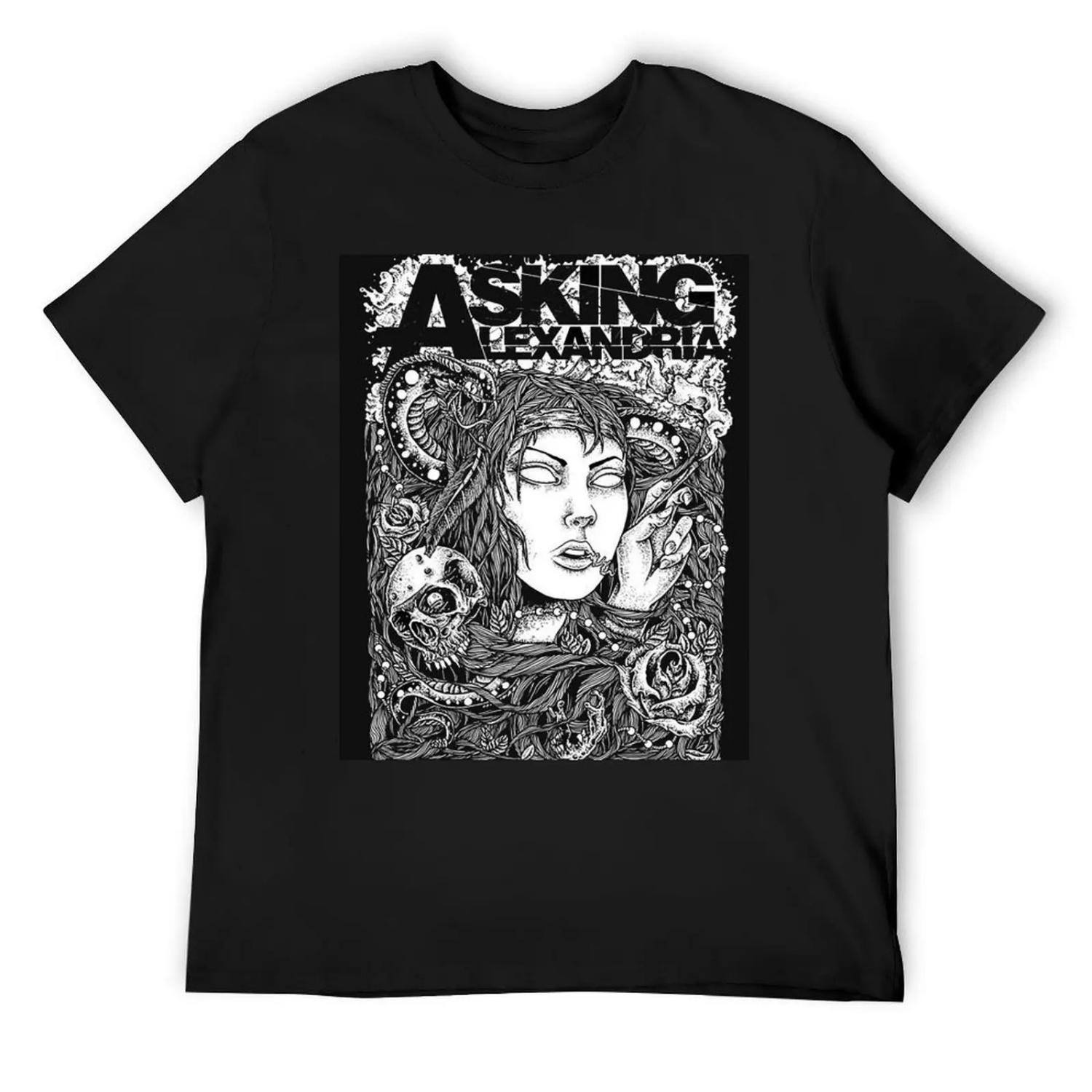 

Asking Alexandria T-Shirt sweat oversized t shirt cotton man t-shirts graphic tee shirt slim fit t shirts for men XXXXXL чорний