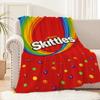 Rainbow Plush Throw Blanket Soft Warm Fashion LOGO Blanket for Sofa Bedroom Office Travel Perfect Gift Flannel Material SSkittl