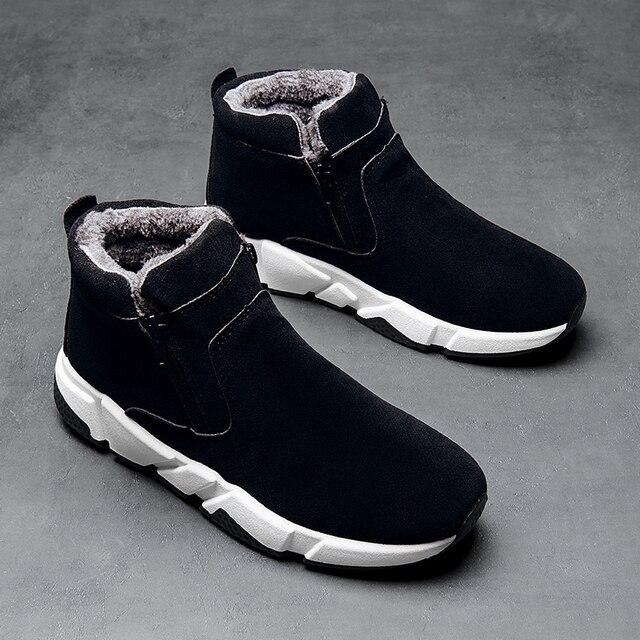 New Snow Boots Men 'S Warm Winter Casual Outdoor High -Top Shoes Sneakers Men 'S Snow Boots With Wool Lining Sneakers Men