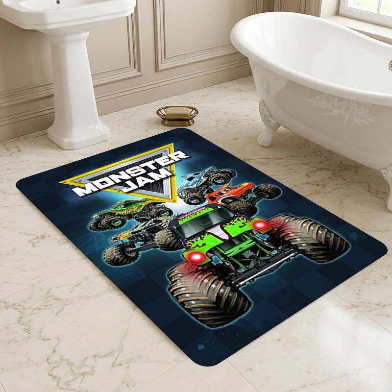 Monster Trucks Living Room Nonslip Area Rug Soft Carpet For Bedroom Game Playroom Sofa Office Home Decor Doormat Christmas Gift C9261781