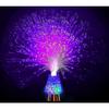 LED-Glasfaserlampe, LED-bunt wechselnder Glasfaserbrunnen Nachtlicht mit Kristallbasis, Mehrfarbiges Atmosphären-Nachttischlicht - PR