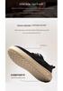 Men's Light Luxury Casual Slip-On Sneakers with Thick Sole and Wide Toe for Autumn
