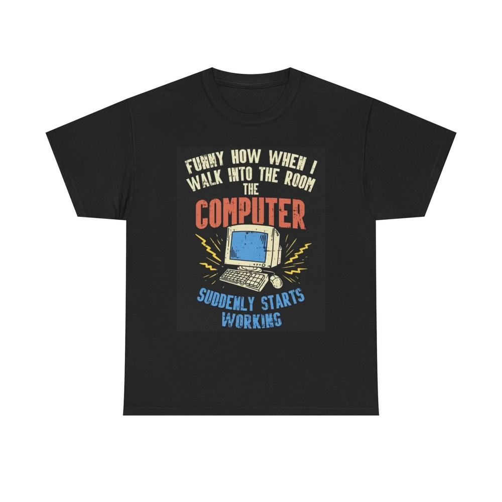 IT Department Funny T Shirt Broken Computer Unisex Heavy Cotton Tee Unisex T-Shirt XXXL