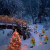 2PACK Solar Christmas Pine Cypress Lawn Lights LED Festive Decorative Floor Lights Waterproof Solar Lights for Garden Decoration