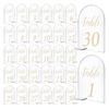 1-30 Clear Arched Acrylic Sign with Stand Guest Name Tags for Wedding Birthday