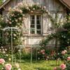 Hollow Out Plant Climbing Frame Umbrella Shape Trellis Flower Rack  Courtyard Decor