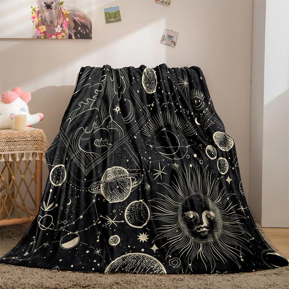 Galaxy Blanket Star Throws Planet Space Gift for Boy Girl Colorful Soft Lightweight Flannel Fleece Blankets Purple for Bed Couch